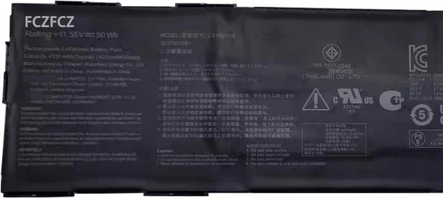 Alt view image 2 of 3 - C31N2314 Battery 4329mAh Replacement for Asus ExpertBook B1 B1402 / B1403CVA / B1502 / BM1503CDA-S70031X P1 P1503CVA-S70188X Series 0B200-04590000 M446-06LN 11.55V