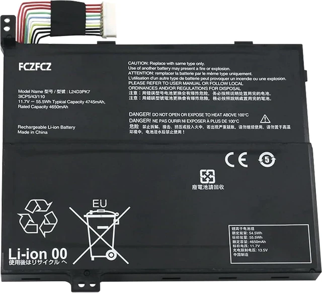 Main image of L24D3PK7 Battery 55.5Wh 4745mAh Replacement for Lenovo Legion Go S 8APU1 83N6 /Legion Go S 8ARP1 83L3 Series SB11Q41112 5B11Q41113 L24M3PK8 SB11Q41111 5B11Q41110 11.7V 3-Cell