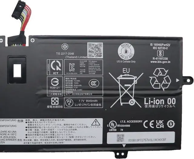 Alt view image 3 of 4 - L23D4PH1 Battery 75Wh 9742mAh Replacement for Lenovo Yoga Slim 9 14ILL10 83CX Series SB11P72757 5B11P72760 SB11P72758 5B11P72759 7.7V 4cell