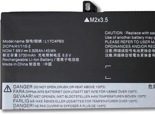 Alt view image 2 of 4 - L17C4PB0 7.68V 45Wh/5928mAh for 14 15 IKBR ARR L17C4PB0 L17M4PB0 Battery
