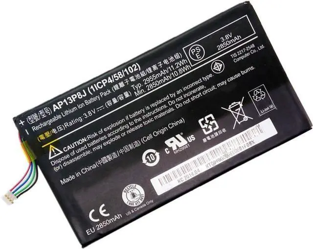 Main image of 3.8V 2850mAh AP13P8J Replacement Battery For Acer Iconia Tab B1-720 B1-721 Series KT.0010G.005 1ICP4/58/102