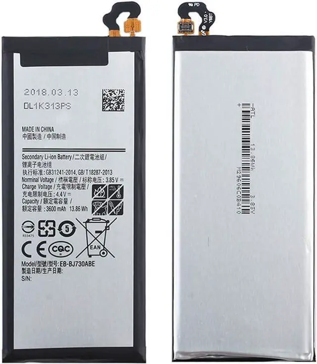 Alt view image 2 of 5 - 4.4V 3600mAh EB-BJ730ABE Compatible for Samsung Galaxy J7 Pro 2017 J730 SM-J730F J730FM J730GM J730K with Tools