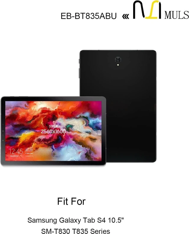 Alt view image 5 of 7 - MULS EB-BT835ABU Replacement Battery Compatible with Samsung Galaxy Tab S4 10.5" SM-T830 T835 Series Installation Tools 3.85V 7300mAh 28.11Wh