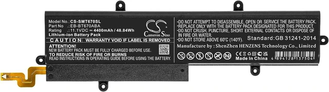 Alt view image 3 of 5 - 4400mAh Tablet Replacement Battery for Galaxy Tab View,Galaxy View,SM-T670,SM-T677,SM-T677A,SM-T677K,SM-T677L