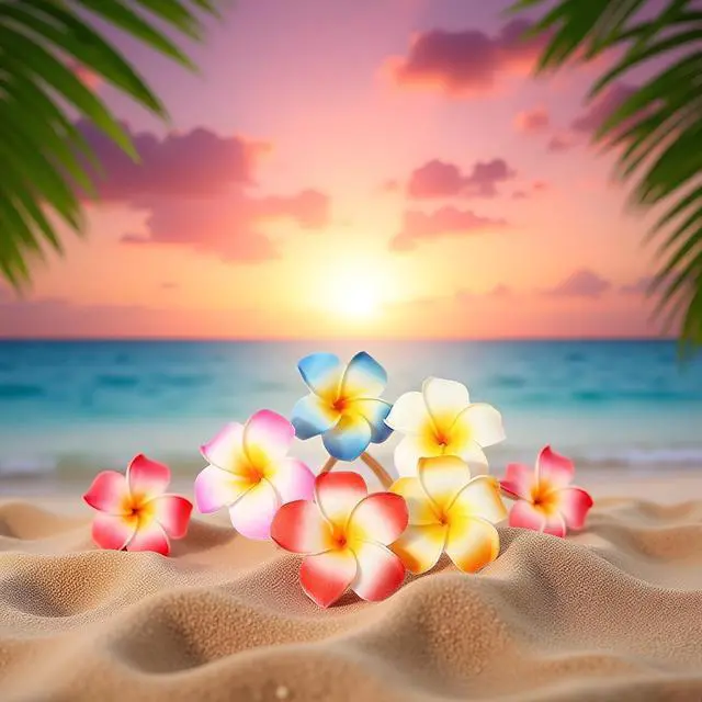 Alt view image 6 of 7 - 10Pcs Multicolor Hawaii Plumeria Flower Clips Hawaiian Flower Hair Barrettes Beach Party Hair Clips Artificial Tropical Flower Hairpins for Wedding 7cmClips and Barrettes