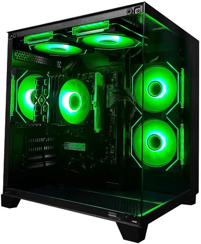 Main image of HZG Gaming Desktop Computer PC, AMD Ryzen 5 5600GT, AMD Radeon Vega 8, core 3.6GHz (up to 4.6GHz) 16GB RAM and 1TB NVMe M.2 SSD, WiFi6 ARGB Fan, Windows 11 Prebuilt Gaming PC Tower Windows 11