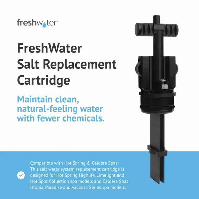 Alt view image 2 of 5 - FreshWater Salt System Cartridge - Water Treatment Replacement Cartridge for Spas & Hot Tubs - Easy Maintenance - Supports Natural-Feeling Water to Help Prevent Dry Eyes & Itchy Skin (3 Pack)