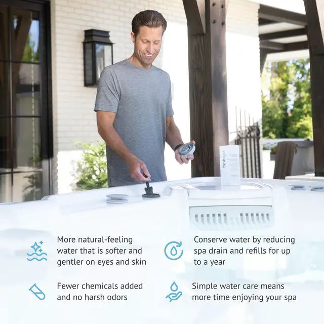 Alt view image 4 of 5 - FreshWater Salt System Cartridge - Water Treatment Replacement Cartridge for Spas & Hot Tubs - Easy Maintenance - Supports Natural-Feeling Water to Help Prevent Dry Eyes & Itchy Skin (3 Pack)