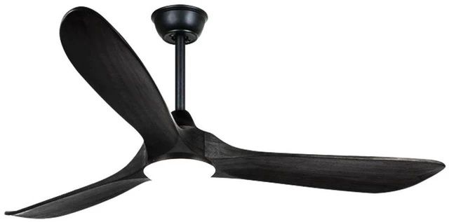 Main image of 60in Ceiling fan 3 Blade Solid Wood, Propeller Ceiling Fan with Light, Reversible DC Motor, Quiet Operation, 3 Adjustable Downrods