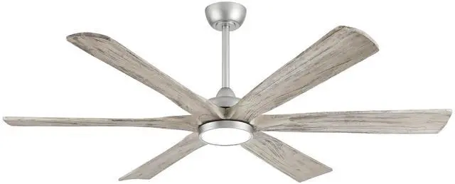 Main image of 72" 6 Blade Walnut Solid Wood Ceiling Fan with Light, DC Motor, 7855 CFM High Airflow, 3CCT LED (3000K/4000K/5000K), 3 Downrods (6/12/24) 72in Barn wood