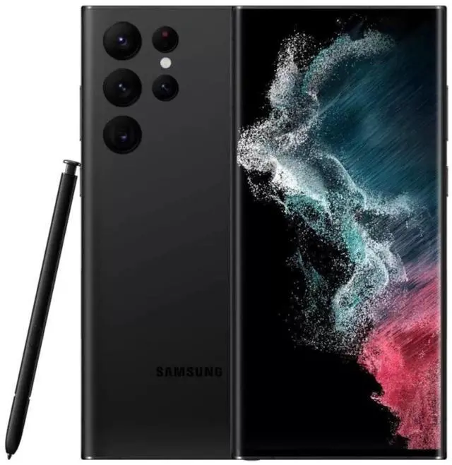 Main image of New Samsung Galaxy S22 Ultra 5G 128GB/ 256GB SM-S908U GSM CDMA Factory Unlocked Phantom Black 256