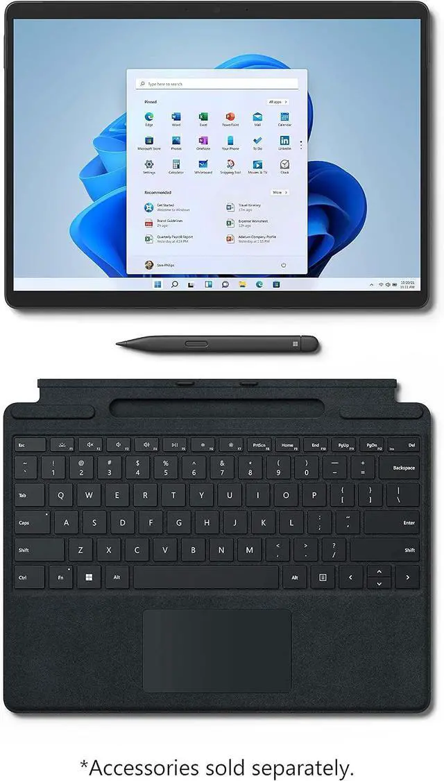 Alt view image 2 of 7 - Microsoft Surface Pro 8 13" Touchscreen Intel i7 16GB RAM 512GB SSD Graphite