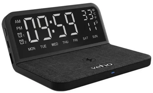 Alt view image 2 of 3 - TQ-1 Digital Alarm Clock & Qi Wireless Charger