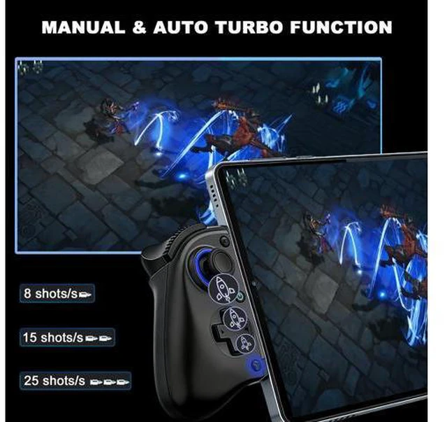Alt view image 5 of 7 - Universal Mobile Gaming Controller for iPhone, Android, PC & Switch, Supports Cloud Gaming, Remote Play & Turbo Mode