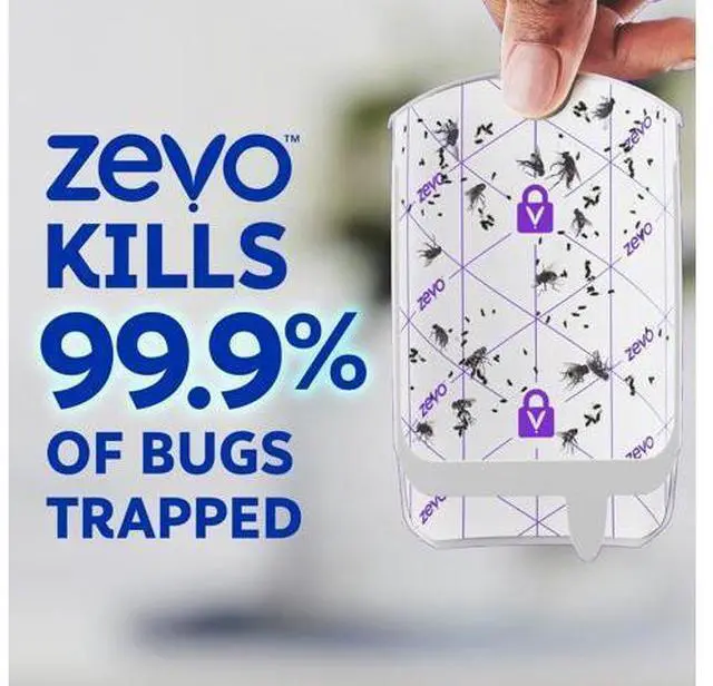 Alt view image 5 of 7 - Flying Insect Trap & 3 Refill Cartridges - Plug in Fly Trap & Indoor Bug Catcher for Gnats, House & Fruit Flies - Blue & UV Light Technology, Mess-Free Alternative to Bug Zapper