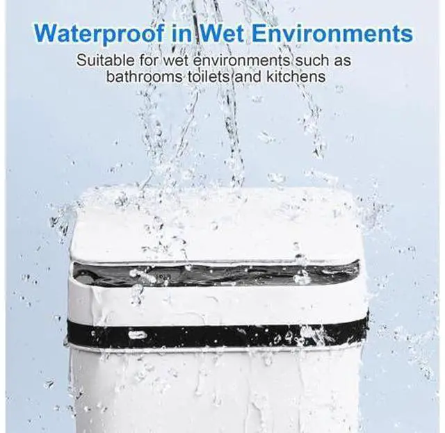 Alt view image 2 of 7 - Bathroom Smart Touchless Trash Can 2.2 Gallon Automatic Motion Sensor Rubbish Can with Lid Electric Narrow Small Garbage Bin for Kitchen, Office, Living Room, Toilet, Bedroom, RV