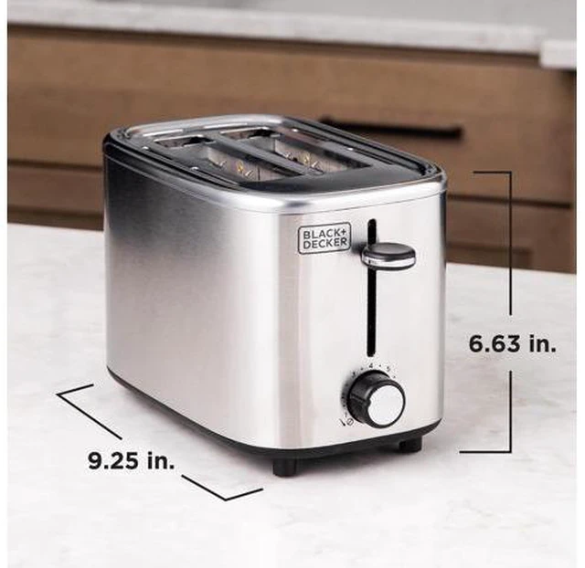 Alt view image 6 of 7 - 2-Slice Toaster with 7 Toast Shade Settings, Extra-Wide Slots for Bagels, Stainless Steel Exterior Finish