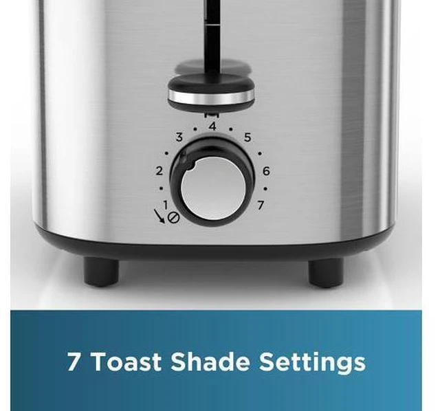 Alt view image 5 of 7 - 2-Slice Toaster with 7 Toast Shade Settings, Extra-Wide Slots for Bagels, Stainless Steel Exterior Finish
