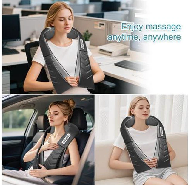 Alt view image 6 of 7 - Shiatsu Neck and Back Massager, Electric Shoulder Massager with Heat, Deep Tissue Kneading Massage for Pain Relief, Idea Gifts (NOT Cordless)