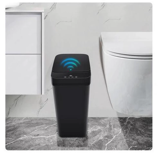 Alt view image 7 of 7 - 2 Pack Bathroom Trash can,Smart Touchless Trash Can,Automatic Motion Sensor Trash Bin with Lid,2.4 Gallon Garbage Can, Kitchen, Bathroom, Office, Bedroom Trash can (Black+Black)