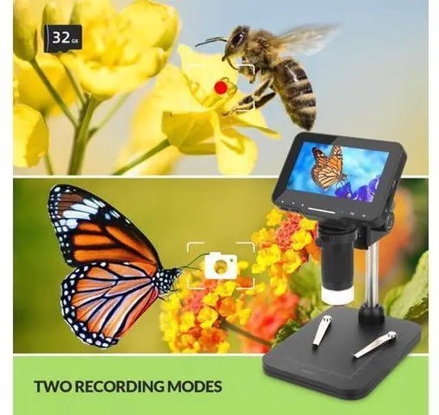 Alt view image 6 of 7 - 4.3" Coin Microscope 1000x Handheld LCD Digital Microscope with Screen Coin Magnifier with 8 Adjustable LED Lights Compatible with PC Windows/Mac OS with 32GB SD Card