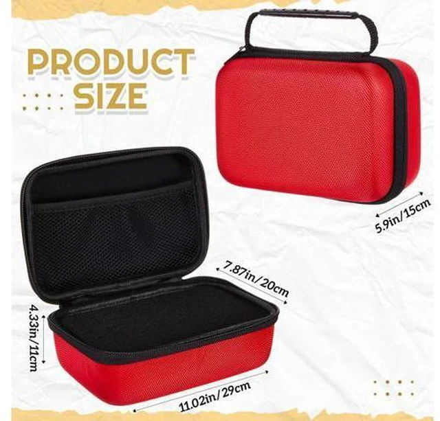 Alt view image 2 of 7 - EVA Hard Case with Customizable Foam 11 x 7.8 x 4.3 Inch Protective EVA Carrying Case Shockproof Outdoor for Camera, Digital Products, Electronic Instruments with Knife, Red