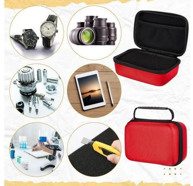 Alt view image 7 of 7 - EVA Hard Case with Customizable Foam 11 x 7.8 x 4.3 Inch Protective EVA Carrying Case Shockproof Outdoor for Camera, Digital Products, Electronic Instruments with Knife, Red