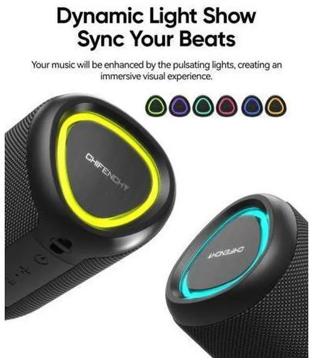 Alt view image 3 of 7 - Portable Bluetooth Speaker Beach Vacation Essentials: Powerful Crystal Clear Sound/Dynamic Light/IPX5 Waterproof/All Day Playtime/BT 5.3/TWS Paring, Small Wireless Speaker for Outdoor|Travel|Camping