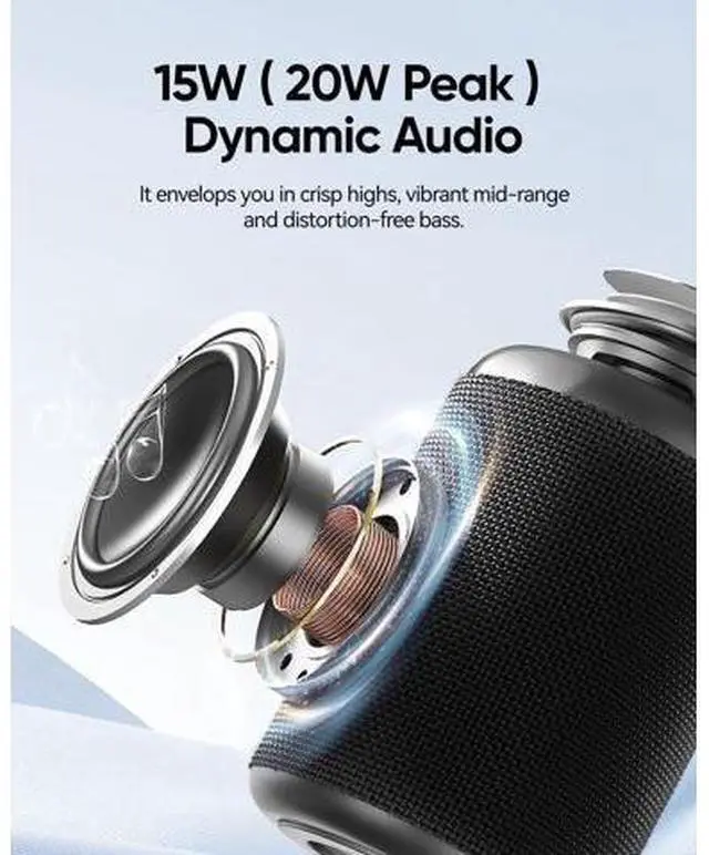 Alt view image 2 of 7 - Portable Bluetooth Speaker Beach Vacation Essentials: Powerful Crystal Clear Sound/Dynamic Light/IPX5 Waterproof/All Day Playtime/BT 5.3/TWS Paring, Small Wireless Speaker for Outdoor|Travel|Camping