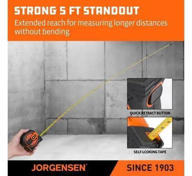 Alt view image 7 of 7 - Laser Tape Measure 2-in-1, 135Ft Laser Measuring Tool & 16Ft Measuring Tape with Movable Magnetic Hook, Laser Measure for Pythagorean, Area, Volume, Unit Ft/Ft+in/in/M NOT Digital