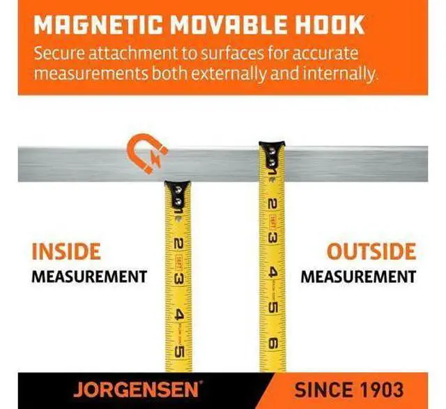 Alt view image 6 of 7 - Laser Tape Measure 2-in-1, 135Ft Laser Measuring Tool & 16Ft Measuring Tape with Movable Magnetic Hook, Laser Measure for Pythagorean, Area, Volume, Unit Ft/Ft+in/in/M NOT Digital
