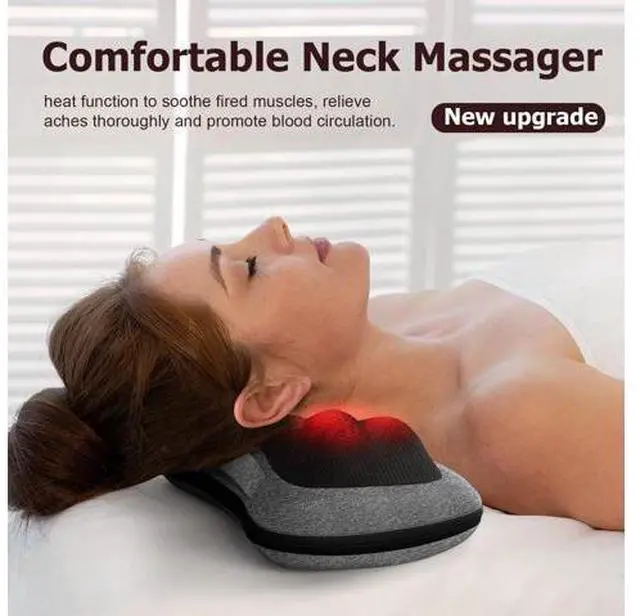 Alt view image 2 of 7 - Shiatsu Back Massager with Heat Deep Tissue Massage for Neck, Shoulder, Leg, Upper & Lower Back Pain Relief, Electric Kneading 3D Massage Pillow Gifts for Men Women Dad, Mom, Christmas