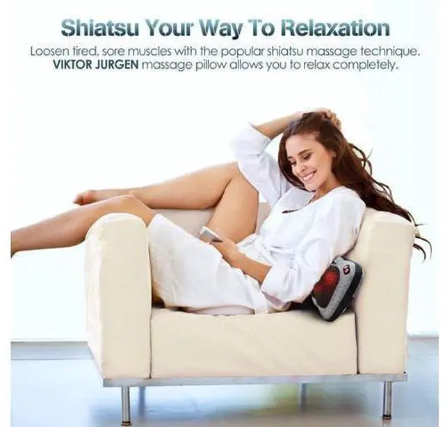 Alt view image 5 of 7 - Shiatsu Back Massager with Heat Deep Tissue Massage for Neck, Shoulder, Leg, Upper & Lower Back Pain Relief, Electric Kneading 3D Massage Pillow Gifts for Men Women Dad, Mom, Christmas