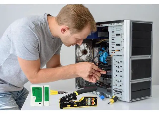 Alt view image 6 of 6 - RJ45 Crimp Tool Pass Through Ethernet Crimping Tool Kit Cat6 Cat5e Cat5 RJ45 Ethernet Crimper Kit
