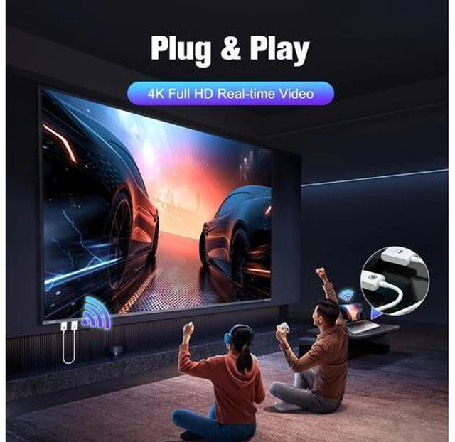 Alt view image 3 of 7 - Hdmi Wireless Transmitter and Receiver Kit, 4K Decode Output Wireless HDMI Extender, 98Ft HDMI Sender Display Adapter Support 2.4/5GHz for Streaming Video/Audio from Laptop/PC to TV/Projector/Monitor