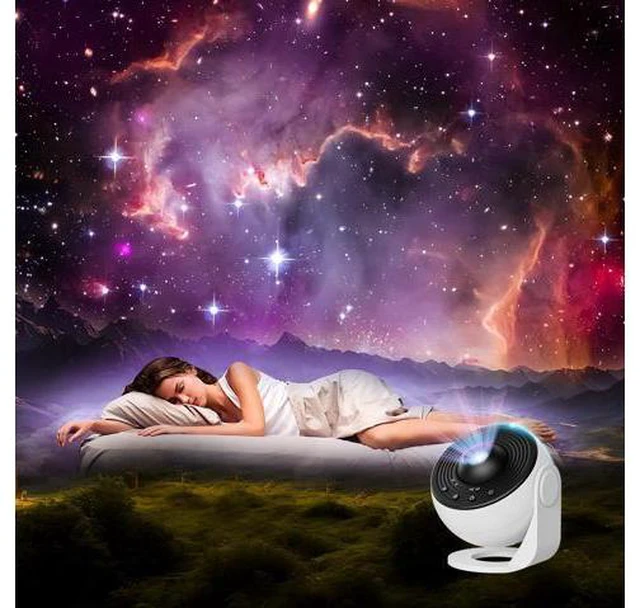 Alt view image 6 of 6 - Galaxy Projector Pro for Bedroom, 13 in 1 Planetarium Star Projector with Solar System & Constellation, Night Light for Ceiling - 360° Rotating with Timer, Adjustable Knob, Kids Adults Room Decor