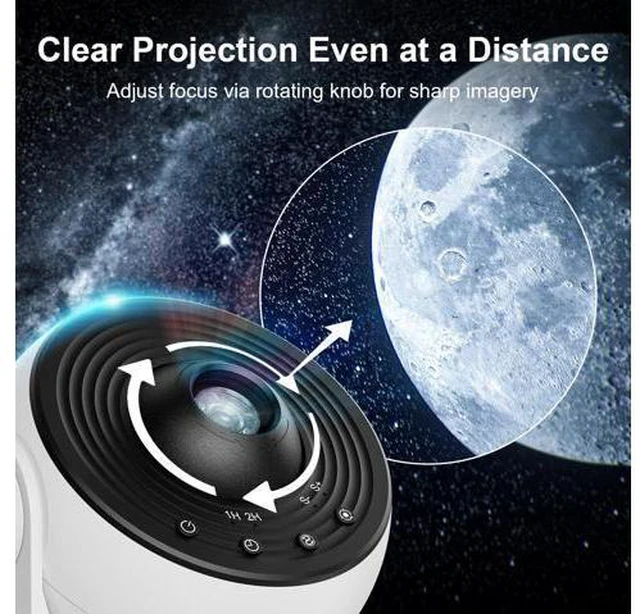 Alt view image 5 of 7 - Planetarium Projector Pro for Bedroom, 13 in 1 Star Projector Galaxy Light, Ceiling Night Light Milky Way Mood Lighting with Timer, LED Space Galaxy Lamp Bedroom Room Decor for Adults Kids - White