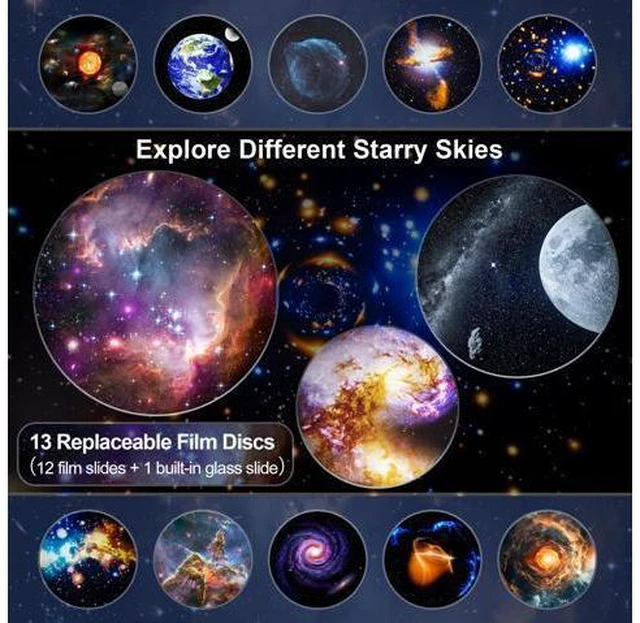 Alt view image 3 of 7 - Planetarium Projector Pro for Bedroom, 13 in 1 Star Projector Galaxy Light, Ceiling Night Light Milky Way Mood Lighting with Timer, LED Space Galaxy Lamp Bedroom Room Decor for Adults Kids - White
