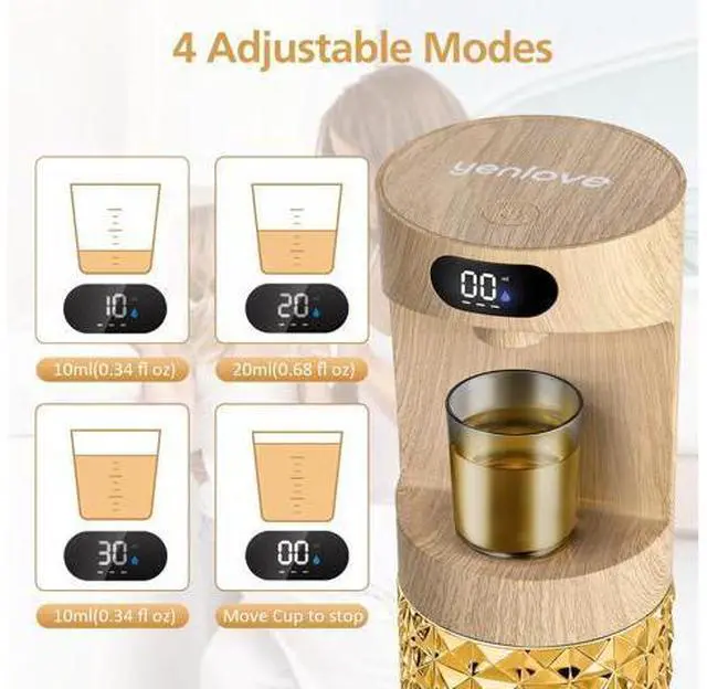 Alt view image 3 of 7 - Automatic Mouthwash Dispenser for Bathroom,20.29 oz Mouth Wash Dispensers Bathroom Accessories Set with Magnetic Cups,4 Modes Wall Mounted Touchless Electric Mouthwash Dispensers for Home Kids Family