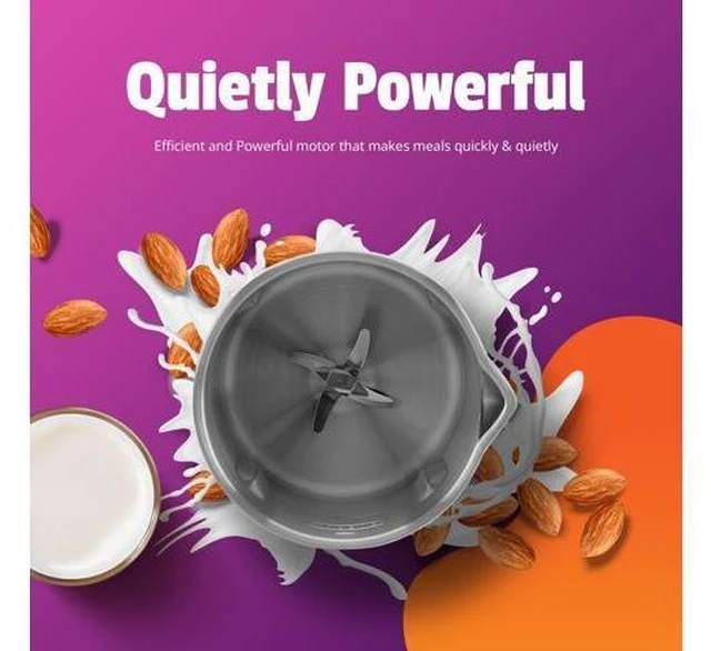 Alt view image 5 of 5 - Nut Milk Maker Machine - Convenient Nut Milk Machine for Homemade Plant-Based and Dairy-Free Beverages | Nut and Soy Milk Maker with Stainless Steel Blades Produces Up To 5.5 Cups (Purple)