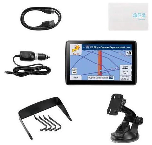 Alt view image 6 of 6 - 7'' GPS Navigator for Car Truck RV - 2026 North America Maps Free Lifetime Updates, Touchscreen Navigation System, Speed & Red Light Warning, Turn-by-Turn Voice Guidance, for All Cars (Blue)