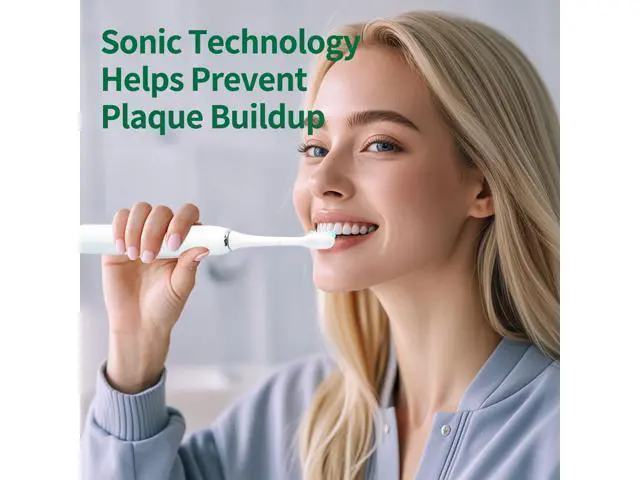 Alt view image 6 of 7 - Sonic Electric Toothbrush for Adults,5 Brush Heads,4 Modes with 2 MIN Smart Timer,IPX7 Waterproof,Type C Fast Charging/Travel Case,180 Days Battery,Noise Level 65 decibels (White)