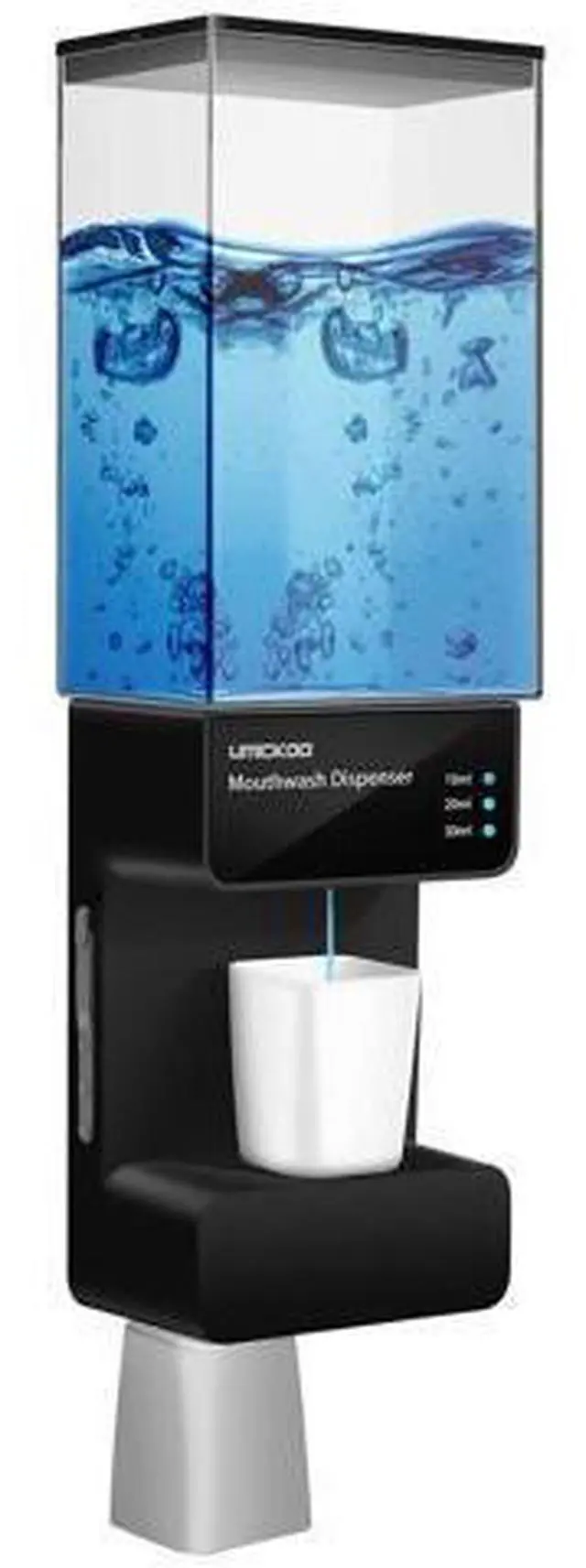 Main image of Automatic Mouthwash Dispenser for Bathroom 700mL(23.67 Oz),Wall Mounted Mouthwash Dispenser with Magnetic Cups,Perfect for Kids and Adults (Dull Black)