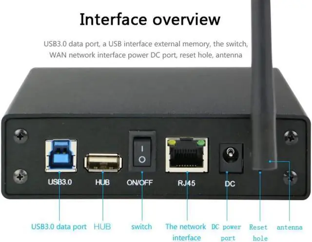 Alt view image 4 of 5 - U35WF 6TB 3.5 inch Mobile Multi-Function Hard Disk Box WiFi Wireless NAS Private Cloud Storage Office Home (Hard Drives not Included)