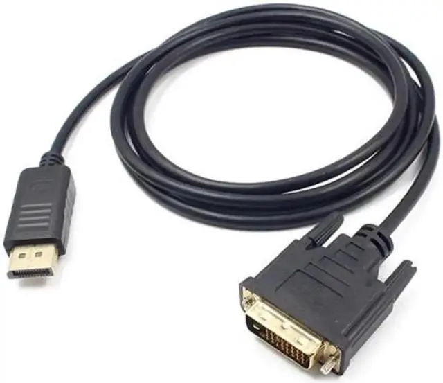 Main image of DisplayPort to DVI Adapter, FAL Dp Display Port to DVI Converter Male to Male Gold-Plated Cord 6 Feet Black Cable for Lenovo, Dell, HP and Other Brand