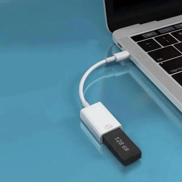 Alt view image 6 of 6 - USB-C to USB Adapter MFi Certified Type-C to USB OTG Cable Compatible with iPhone 16/15 MacBook Pro Air iPad Pro/Air iMac Surface Galaxy S24 and More