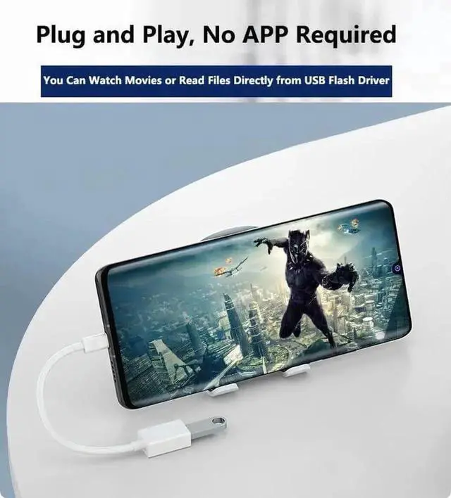 Alt view image 5 of 6 - USB-C to USB Adapter MFi Certified Type-C to USB OTG Cable Compatible with iPhone 16/15 MacBook Pro Air iPad Pro/Air iMac Surface Galaxy S24 and More