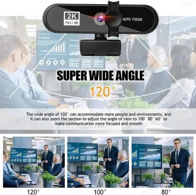 Alt view image 6 of 7 - Full HD WebCam 2K Webcam Computer PC Web Cam Webcam Auto Focus Laptop Camera For Youtube Skype Live Broadcast Video Work