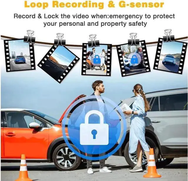 Alt view image 6 of 7 - Mirror Dash Cam 10" Touch Screen 2.5K + 1080P Dual Dash Camera for Cars Night Vision Waterproof Parking Assistant Rear View Camera