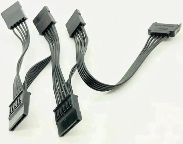 Main image of 10PCS SATA Power Cable for HDD 15Pin SATA male to 5-ports SATA female SATA Computer Hard Drive Cable HDD Cage Caddy Power Cable